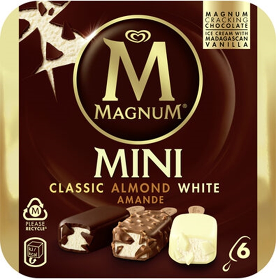 Picture of MAGNUM M/P MINI CHOC,ALMOND,WHITE X6